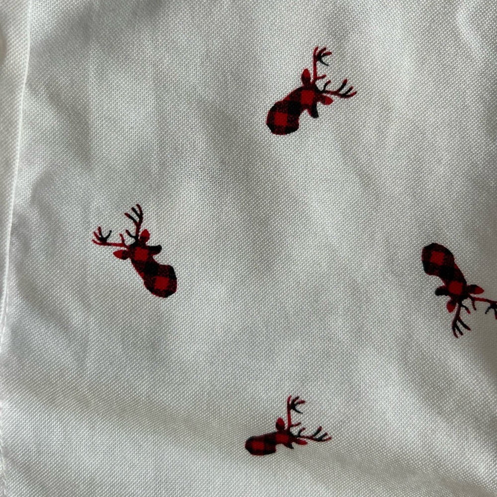 IZOD kids button down Christmas shirt with buffalo plaid reindeer accents - Picture 4 of 4